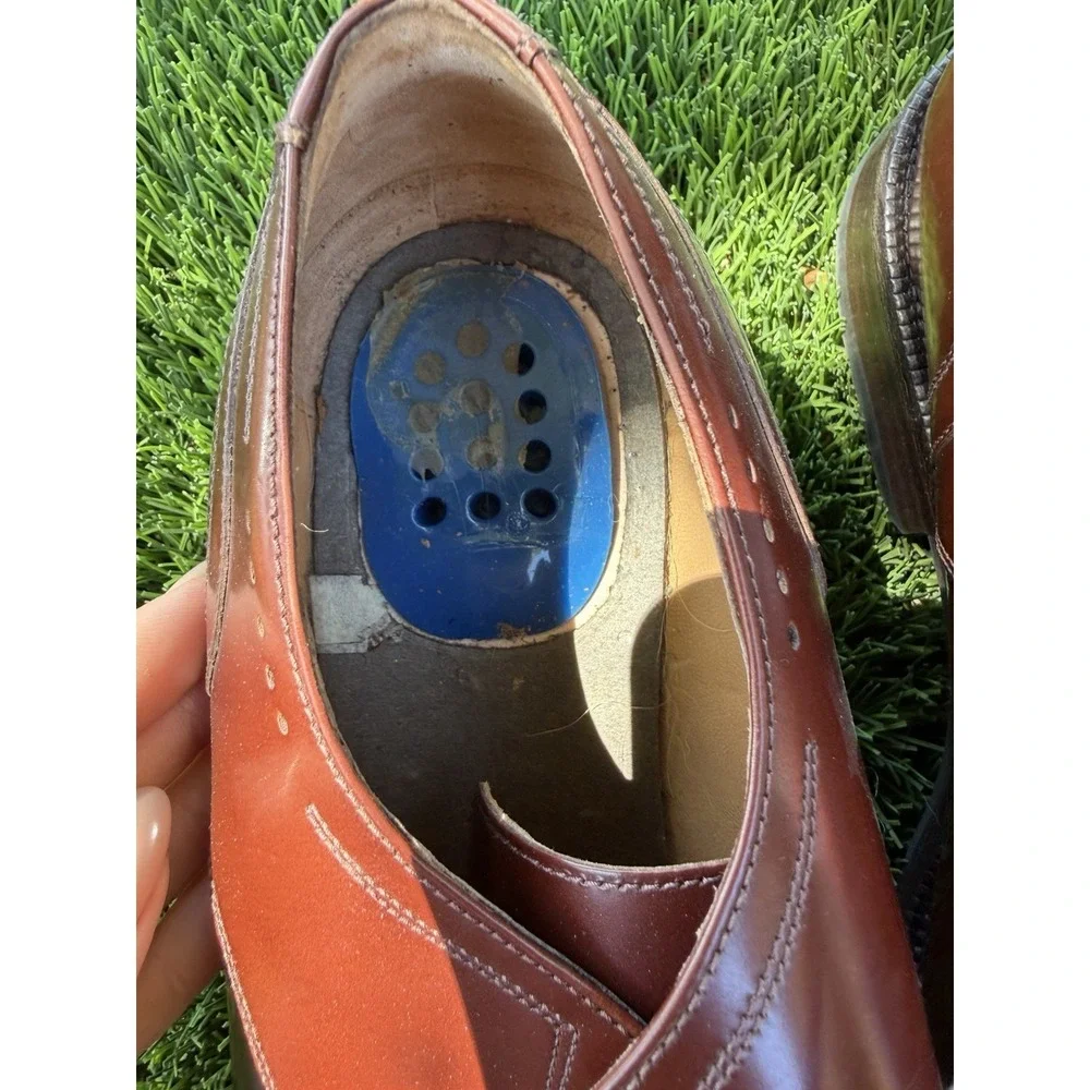 Johnston & Murphy Signature Series 15-1294 Brown Cap Toe Derby Shoes 10 W